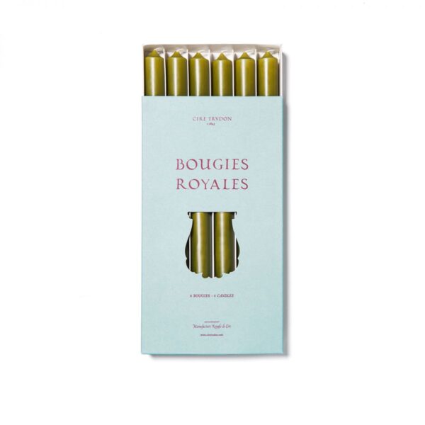 ROYALE Taper Candle - OLIVE GREEN