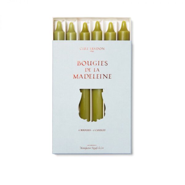 MADELEINE Taper Candle - OLIVE GREEN