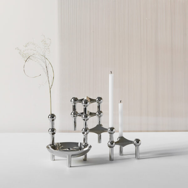 CANDLE BOWL - Chrome