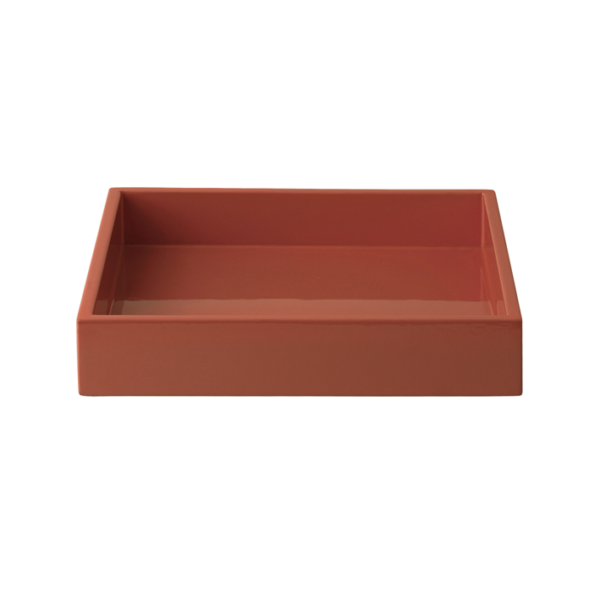 LUX LACQUER TRAY S - Terracotta