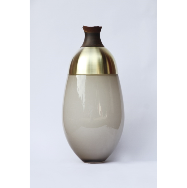 PISARA Stacking Vessel L – Opal Grey Brass