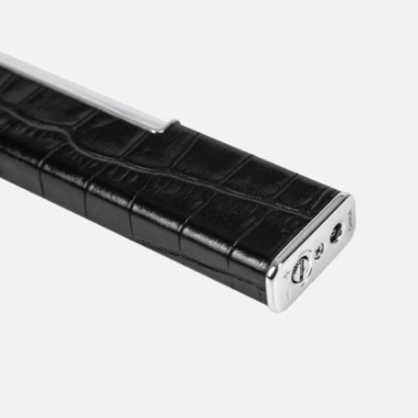 STICK LIGHTER - LEATHER - CROC BLACK -  BAOBAB