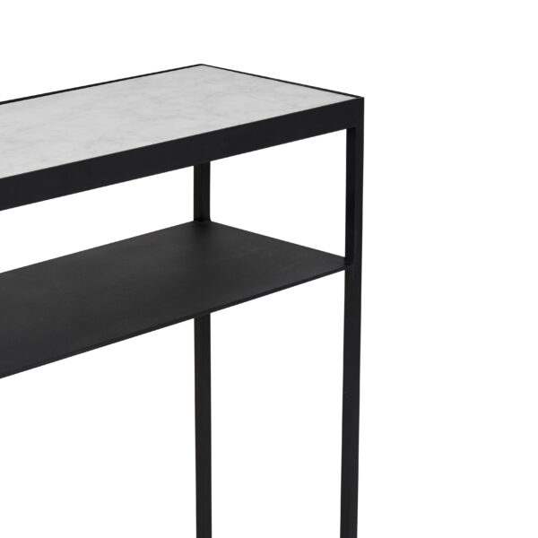 Elle Slim Console-Bk/MattWhite
