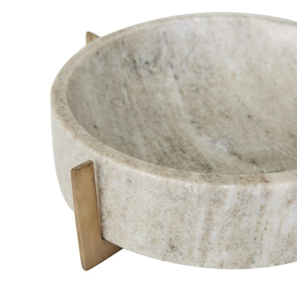 Ridge Round Bowl - S -  BeMarb/Brass