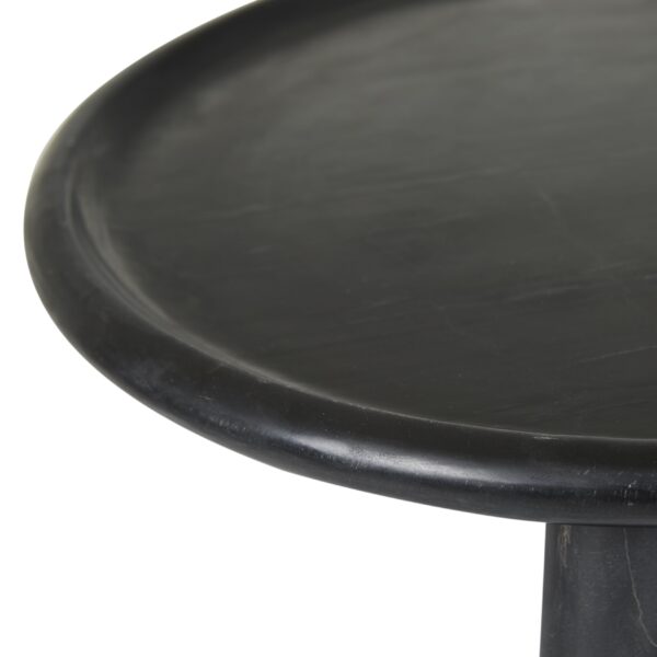 Ridge Marb Rnd Foot Platter-Bk