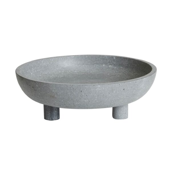 Ridge Pillar Bowl- Grey Lava