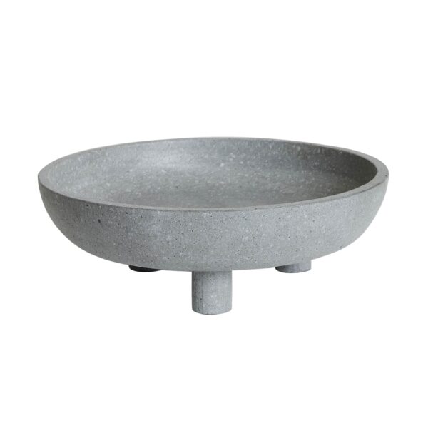 Ridge Pillar Bowl- Grey Lava