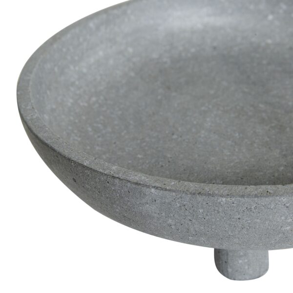 Ridge Pillar Bowl- Grey Lava