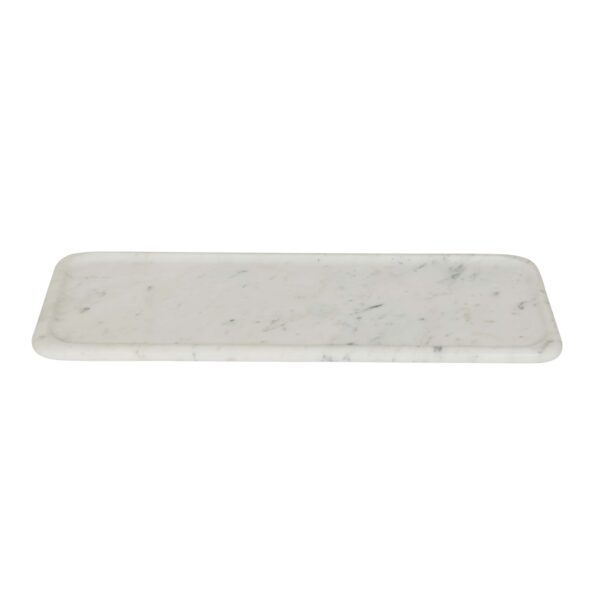 Ridge Rect Marble Plat Lg-Wh