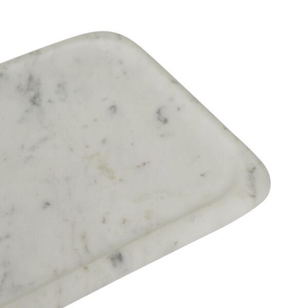 Ridge Rect Marble Plat Lg-Wh