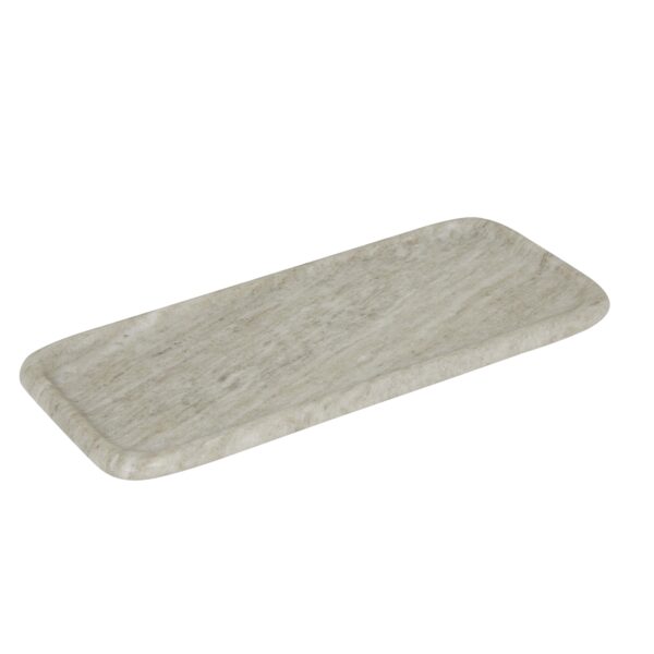 Ridge Rect Sma Marb Plt- Beige