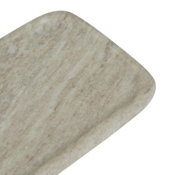 Ridge Rect Sma Marb Plt- Beige