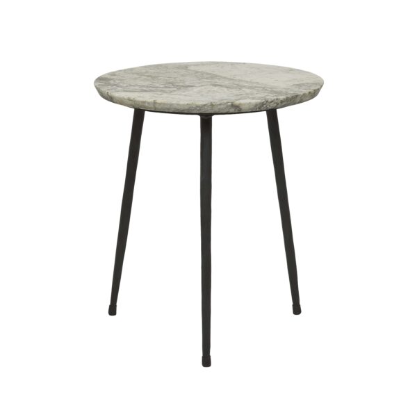 Ridge Marble Side Table-Riv/Bk