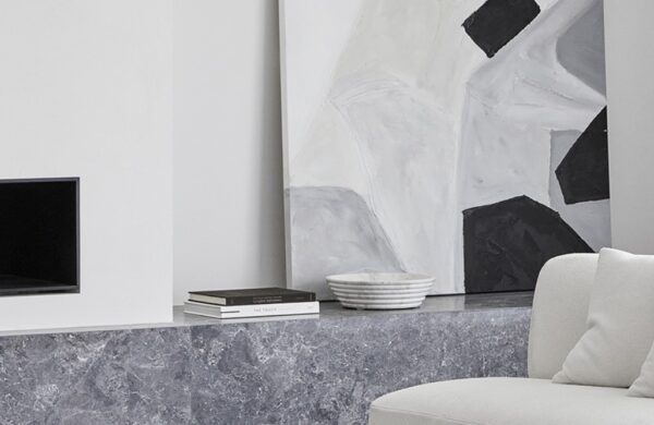 Ridge Ripple Bowl-White Mar