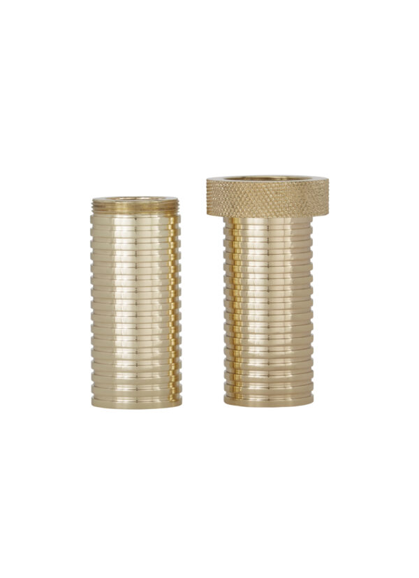 COG CONTAINER TALL BRASS